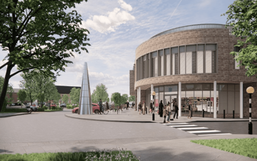 A mockup of what the Kingshurst Village regeneration will look like.